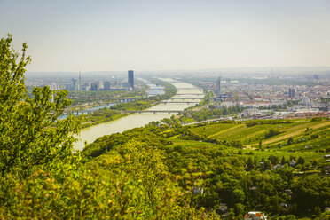 Austria, Vienna with Danube river, view from Leopoldsberg - AIF00442