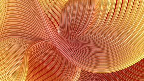 Abstract swirling waves, 3d rendering - AHUF00487
