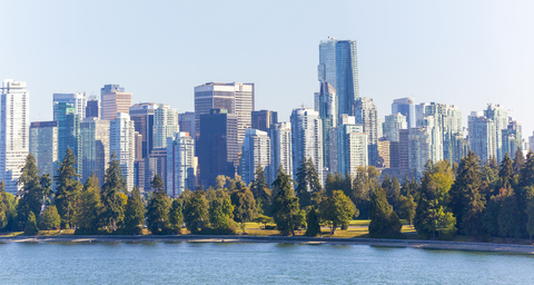 Kanada, Britisch-Kolumbien, Vancouver, Sykline, lizenzfreies Stockfoto