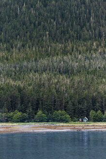 USA, Alaska, Juneau, Haus und Bäume bei Auke Bay - MMAF00244