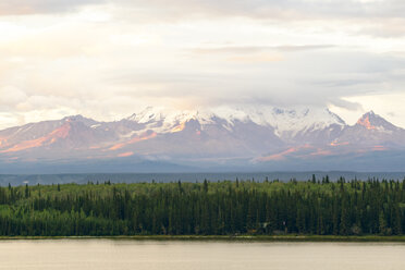 USA, Alaska, Wrangel Mountains, Wrangell-St.-Elias-Nationalpark, Blick vom Willow Lake - MMAF00266