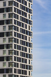 Germany, Stuttgart, modern apartment tower, partial view - WDF04418