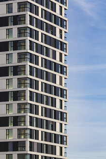 Germany, Stuttgart, modern apartment tower, partial view - WDF04418