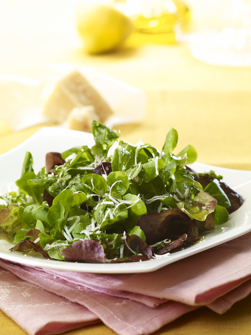 Italian leaf salad, low carb stock photo