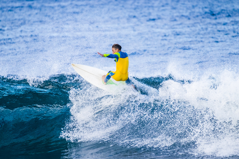 Spain, Canary Islands, Tenerife, surfer stock photo