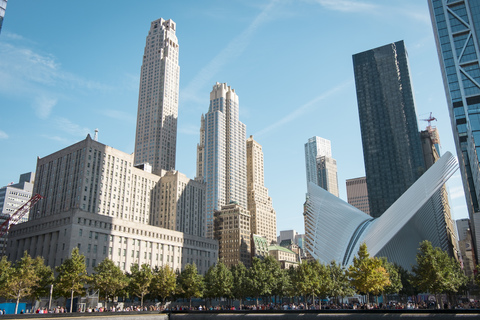 USA, New York City, 9/11 Memorial und World Trade Center Verkehrsknotenpunkt, lizenzfreies Stockfoto