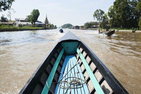Myanmar, Inle lake, Fishing boat stock photo