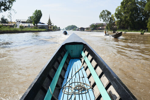 Myanmar, Inle-See, Fischerboot - IGGF00416