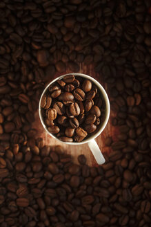 Tasse mit gerösteten Kaffeebohnen - JTF00912