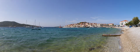 Croatia, Dalmatia, Primosten, Adria, beach stock photo