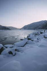 Russland, Oblast Amur, Fluss Bureya im Winter - VPIF00315