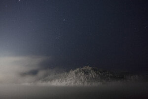 Russia, Amur Oblast, Bureya River in winter by night - VPIF00318