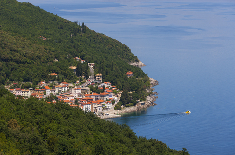 Croatia, Istria, Adria, Kvarner Gulf, Moscenicka Draga stock photo