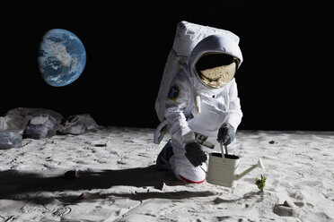 Ein Astronaut bei der Gartenarbeit auf dem Mond - FSIF02772