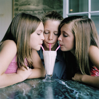 Three friends sharing a malt - FSIF02947