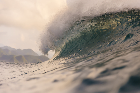 Indonesia, Sumatra, big wave stock photo