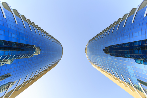 United Arab Emirates, Dubai, High-rise buildings stock photo