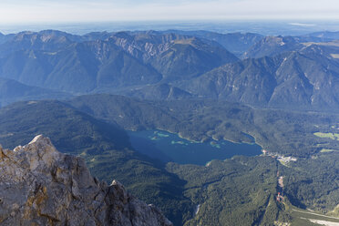 Austria, Germany, Bavaria, Zugspitze, View of Eibsee - FOF09858