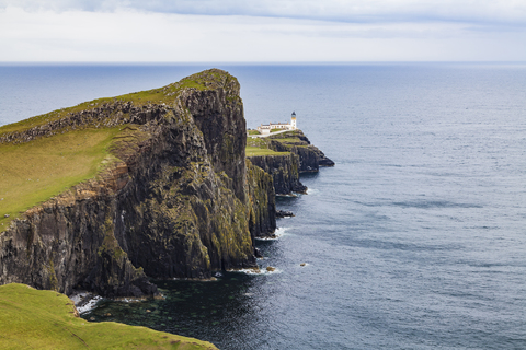 United Kingdom, Scotland, nner Hebrides, Isle of Skye, Neist Point, lighthouse stock photo