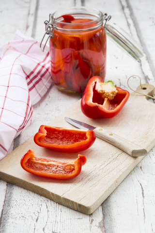 Eingelegte geröstete Paprika, lizenzfreies Stockfoto