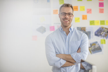 Portrait of smiling businessman in office - ZEF15040