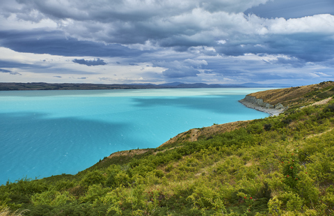 New Zealand, South Island, Lake Pukaiki stock photo