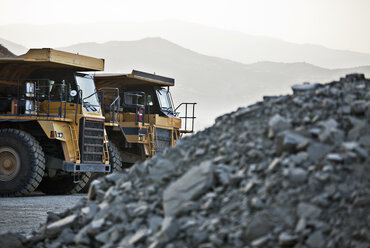 Machinery parked in quarry - CAIF01332