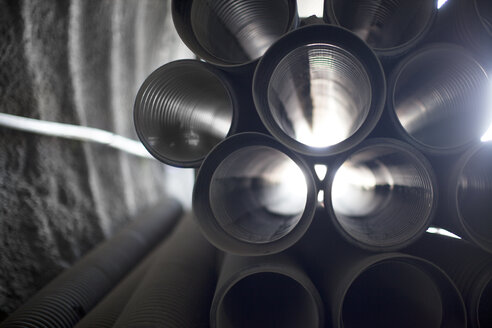 Close up of piping in tunnel - CAIF01425