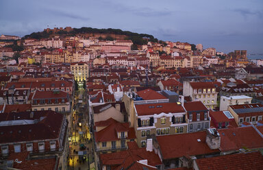 Portugal, Lisbon, cityscape in the evening - MRF01881