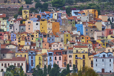 Italy, Sardinia, Bosa, old town, colorful houses - MRF01900