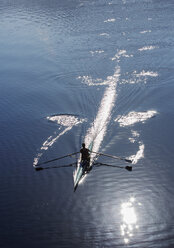 Man rowing on lake - CAIF03233