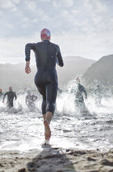 Triathletes at start of swimming race - CAIF04089