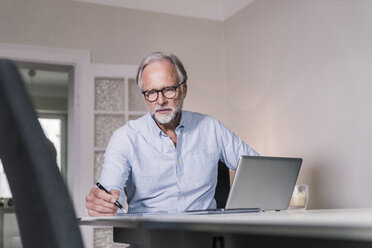 Porträt eines Geschäftsmannes bei der Arbeit im Heimbüro - UUF12934