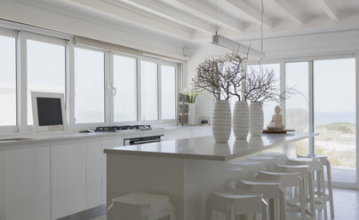 Modern white kitchen home showcase interior - HOXF00964