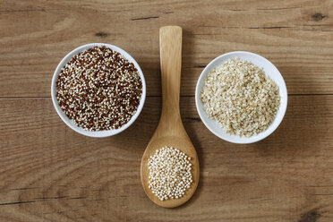 Quinoa-Körner, gepuffte Quinoa und Quinoa-Flocken - EVGF03296