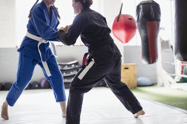 Frauen üben Judo im Fitnessstudio - CAIF05791