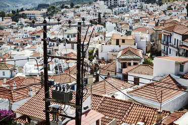 Red tiled rooftops, Skopelos, Greece - CAIF05923