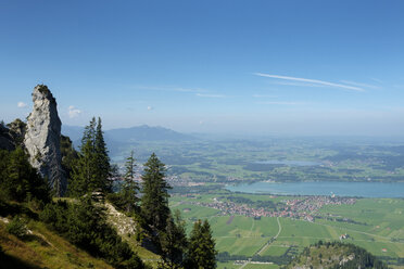 Germany, Bavaria, Swabia, Allgaeu, East Allgaeu, Allgaeu Alps, View from Tegelberg with Gelbe Wand - LBF01844