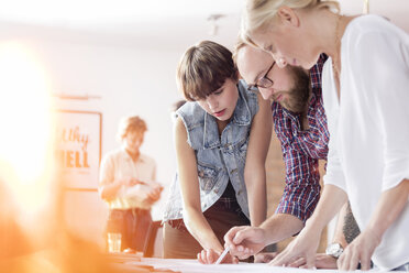 Design-Profis prüfen Korrekturabzüge im Büro - CAIF09289