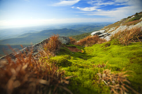 Landschaftlicher Blick auf Feld und Berge - CAVF05507