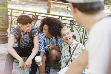 Friends hanging out in park - CAIF12326