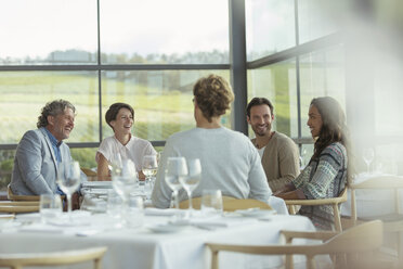 Friends at winery dining room table - CAIF13662