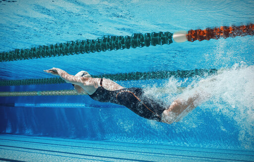 Schwimmer beim Unterwasserrennen - CAIF14134