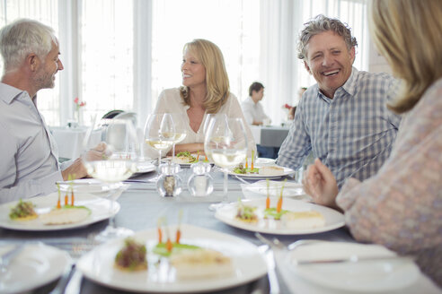 Menschen, die ein schickes Essen im Restaurant genießen - CAIF15841