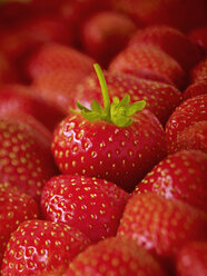 Extreme close up of ripe strawberries - CAIF17077