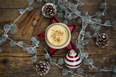 Eggnog in glass, christmas decoration - LVF06784