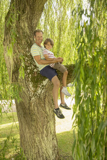 Vater und Sohn sitzen im Baum - CAIF18110