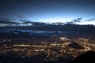 Austria, Salzburg, cityscape at night - STCF00465