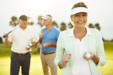 Senior friends on golf course - CAIF19488