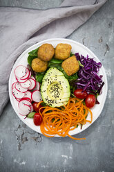 Plate of Falafel and salad - LVF06788